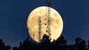 Moon and a cell tower
