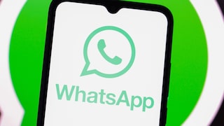 WhatsApp logo on a smartphone