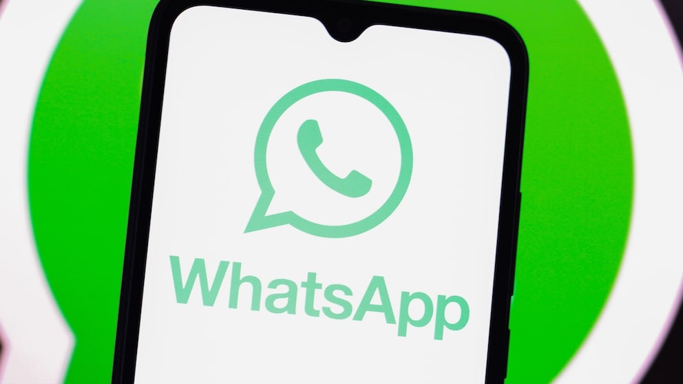 WhatsApp logo on a smartphone