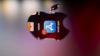 ANKARA, TURKIYE - JANUARY 22: App Store application is displayed through reflection of the Apple logo in Ankara, Turkiye on January 22, 2024. Muhammed Selim Korkutata / Anadolu