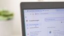 Chrome browser settings on a laptop