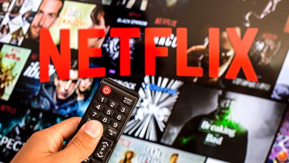 Netflix logo on a TV