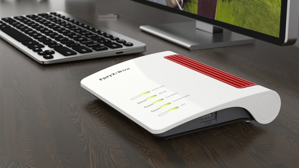 The Fritzbox reveals the current speed of the internet connection.