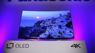 A Panasonic television at a trade show