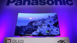 A Panasonic television at a trade show