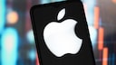 Apple logo on a smartphone