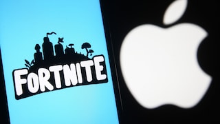 "Fortnite" Logo and Apple Logo