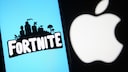 "Fortnite" Logo and Apple Logo
