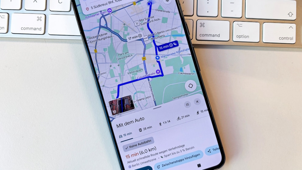A strange error is currently occurring in Google Maps route planning.