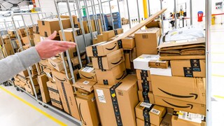Stacked Amazon Packages