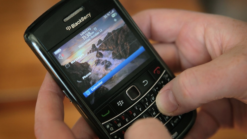 An old BlackBerry smartphone