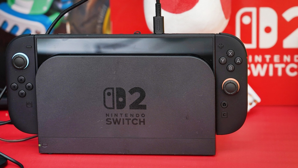 The Nintendo Switch 2 in the docking station