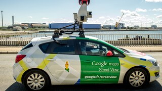 A Google Street View car