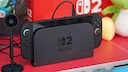 A Nintendo Switch 2 in the docking station
