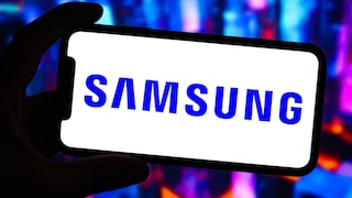 Samsung Logo on a Smartphone
