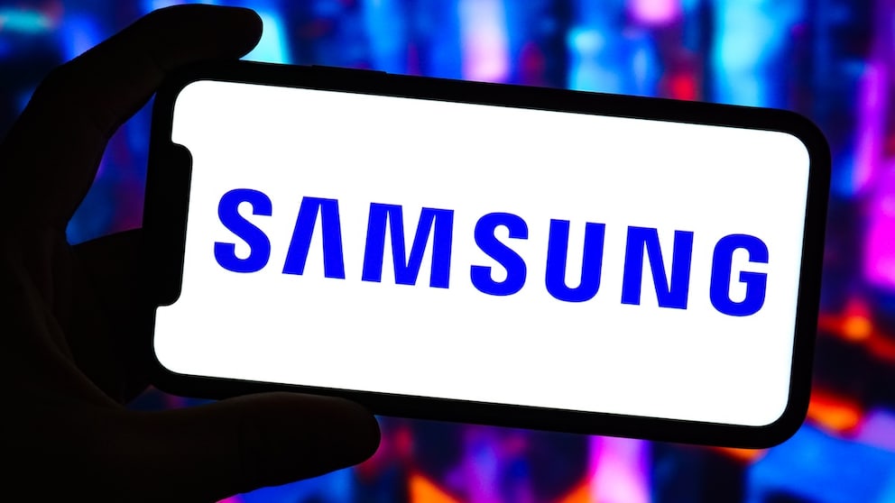Samsung Logo on a Smartphone