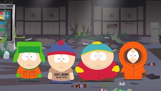 Kyle, Stan, Eric, and Kenny from "South Park"