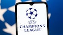 UEFA Champions League logo on a smartphone