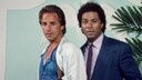 Don Johnson and Philip Michael Thomas in "Miami Vice"