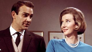Sean Connery and Lois Maxwell in the Bond film "Goldfinger"