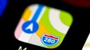 Apple Maps on a smartphone