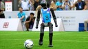 Robot Plays Soccer at RoboCup Asia-Pacific Qingdao Invitational Tournament in China