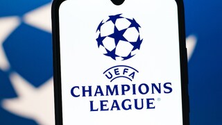 UEFA Champions League Logo on a Smartphone
