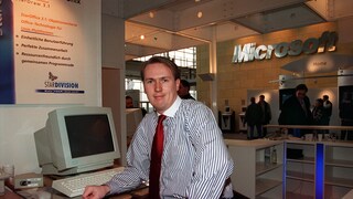 Marco Börries, founder and CEO of the German software company StarDivision, at the 1996 CeBIT.