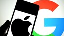 Apple and Google logos