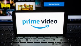 Amazon Prime Video logo on a smartphone