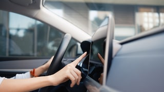 Car Display with Steering Wheel