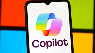 Smartphone with Copilot Logo