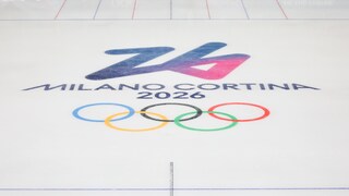 Olympics 2026 Logo on Ice