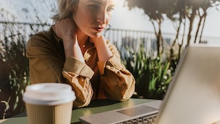 Woman Deleting Her Old Email Addresses