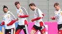 The German national team during training