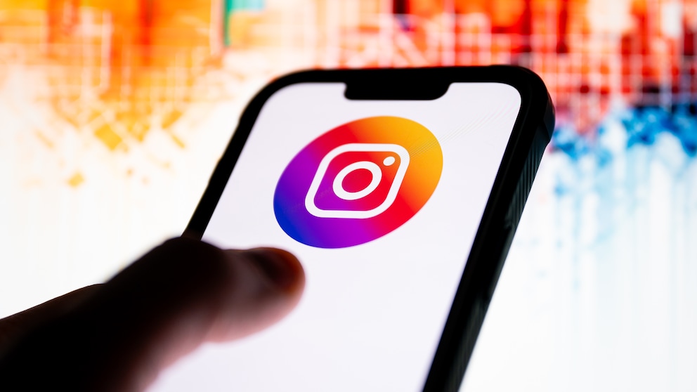 Smartphone with Instagram Logo
