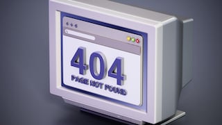 Old CRT Monitor with 404 Display
