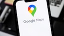 Smartphone with Google Maps Logo
