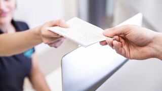 Person Hands Over Transfer