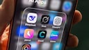 Smartphone Display with AI App Logos