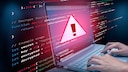 Warning on a Laptop