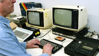 Robotron Computer KC 85 from around 1985. Many computer owners at the time used a small television as a monitor.