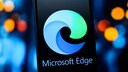 Smartphone with Microsoft Edge Logo and Text