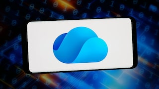 Smartphone with OneDrive Logo