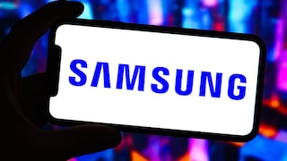 Smartphone with Samsung Logo