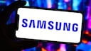 Smartphone with Samsung Logo