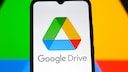 Smartphone with Google Drive Logo