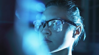 Woman with Smart Glasses