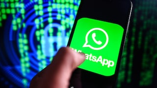 Smartphone with WhatsApp Logo