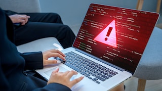 Laptop With Warning Signal